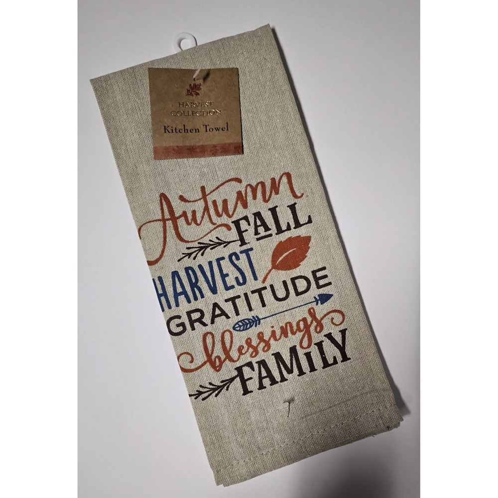 Lot Of 12-Fall Harvest Kitchen Tea Towels Blessings NWT!!